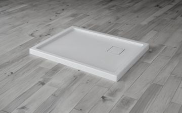 Base 48x36 drain 1212 gauche, Brides C, blanc