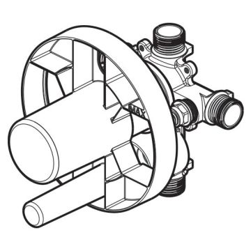 Valve de douche 1/2 po avec sélecteur