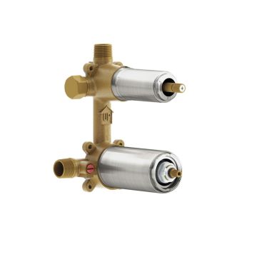 Valve 1/2 po de type T/P Aquatonik avec sélecteur intégré 2 voies Nickel pur PVS