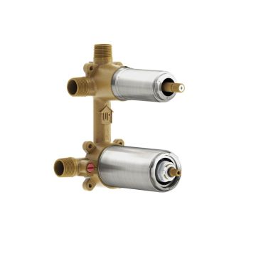 Valve 1/2 po de type T/P Aquatonik avec sélecteur intégré 3 voies Nickel pur PVS