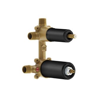 Valve 1/2 po de type T/P Aquatonik avec sélecteur intégré 3 voies Noir mat