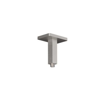 Bras de douche vertical Kareo 6 po avec garniture carrée Nickel pur PVS