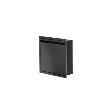 Niche de douche avec porte 12 po x 12 po noir mat