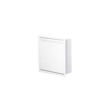 Niche de douche avec porte 12 po x 12 po blanc mat
