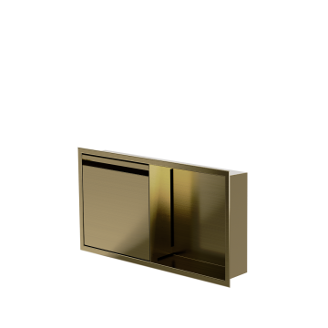 Niche de douche avec porte 12 po x 24 po PVD or