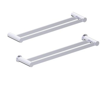 barre à serviette double 18 po PORTO 137182 chrome poli