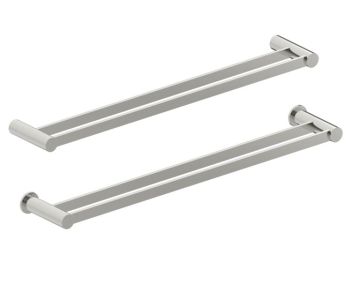 barre à serviette double 24 po PORTO 137242 nickel brossé