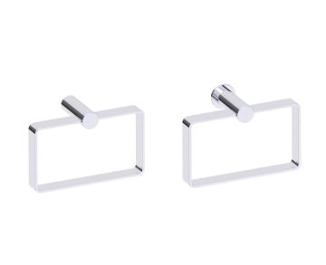 Square anneau porte-serviette PORTO 137464 chrome poli