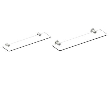 tablette en verre PORTO 137671 nickel poli