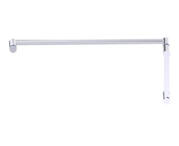 poignée de porte de douche décalée 8 po x 24 po PORTO 13770824 chrome poli