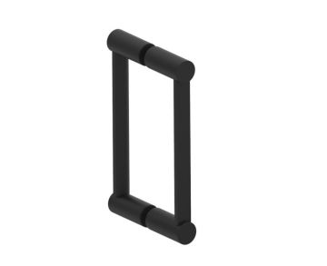 8 po poignée double pour porte de douche en verre PORTO 1377808 noir mat