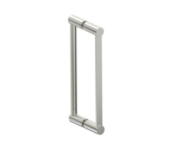 12 po poignée double pour porte de douche en verre PORTO 1377812 nickel brossé