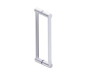 12 po poignée double pour porte de douche en verre PORTO 1377812 chrome poli