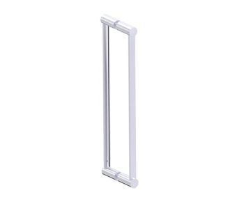 18 po poignée double pour porte de douche en verre PORTO 1377818 chrome poli