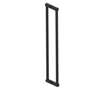 24 po poignée double pour porte de douche en verre PORTO 1377824 noir mat