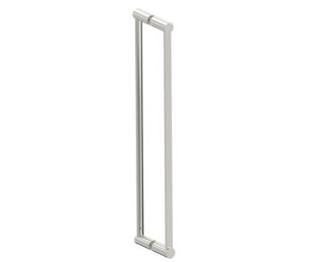 24 po poignée double pour porte de douche en verre PORTO 1377824 nickel poli