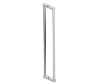 24 po poignée double pour porte de douche en verre PORTO 1377824 nickel brossé