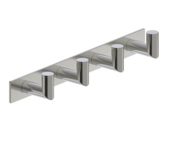 Quadruple Prong crochet à peignoir Deep OSLO 144134-4 nickel brossé