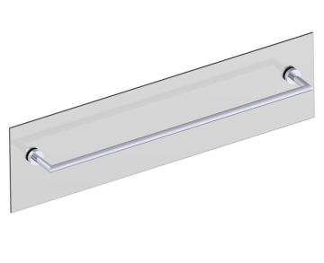 barre à serviette 30 po traversant pour verre OSLO 144300TG chrome poli