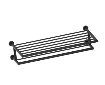 24 po tablette porte-serviettes avec barre à serviette double OSLO 144444 noir mat