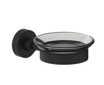 montage muraled porte-savon with Chrome Glass OSLO 144650 noir mat