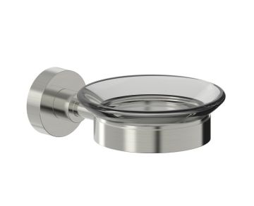 montage muraled porte-savon with Chrome Glass OSLO 144650 nickel brossé