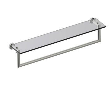 24 po tablette en verre avec barre à serviette OSLO 144678 nickel brossé