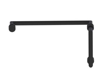 poignée de porte de douche décalée 8 po x 18 po OSLO 14470818 noir mat