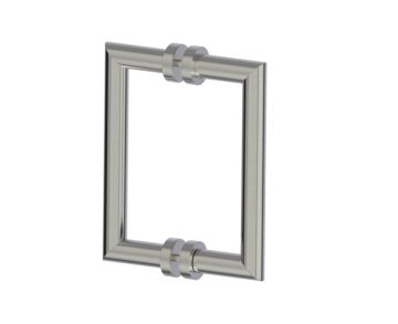 poignée double pour porte de douche 8 po OSLO 1447808 nickel brossé
