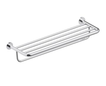 tablette porte-serviettes avec barre à serviette NICE 170442 nickel poli
