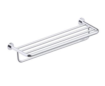 tablette porte-serviettes avec barre à serviette NICE 170442 chrome poli