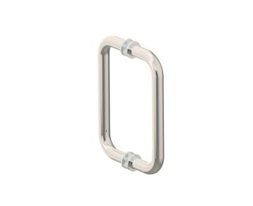 poignée double pour porte de douche 8 po NICE 1707808 nickel brossé
