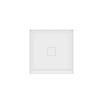 Base de douche Rouge 3636 blanche pour alcove en acrylique avec drain central
