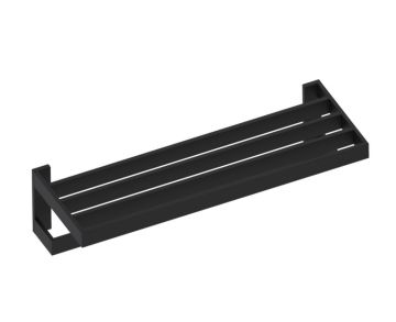 tablette porte-serviettes avec barre à serviette BERLIN 232442 noir mat