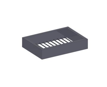 montage muraled panier porte-savon BERLIN 232602 noir mat