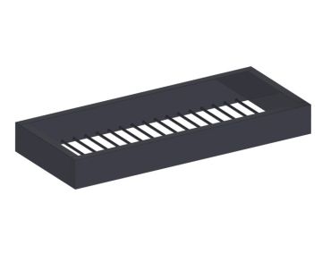 montage muraled Large panier porte-savon BERLIN 232603 noir mat