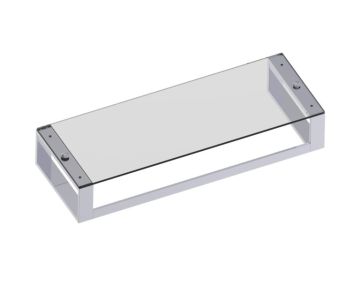 24 po Glass tablette porte-serviettes avec barre à serviette BERLIN 232672 chrome poli