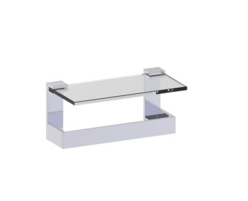 10 po tablette en verre avec barre à serviette BERLIN 232676 chrome poli