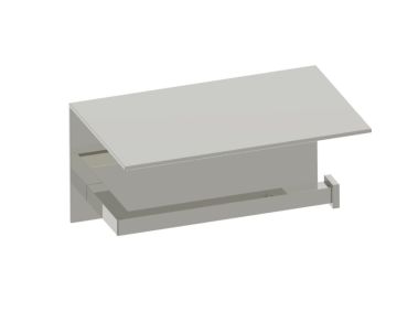 porte-papier hygiénique avec tablette LONDON 248159 nickel poli