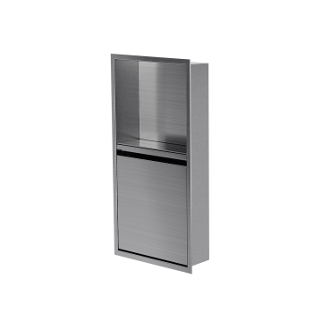 Niche de douche avec porte 24 po x 12 po acier inoxydable