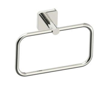 Rectangular anneau porte-serviette MILAN 254460 nickel poli