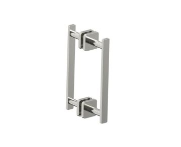 poignée double pour porte de douche 8 po MILAN 2547808 nickel brossé