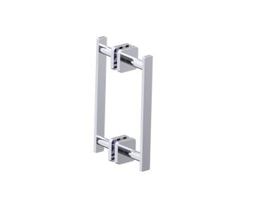 poignée double pour porte de douche 8 po MILAN 2547808 chrome poli