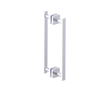 poignée double pour porte de douche 12 po MILAN 2547812 chrome poli