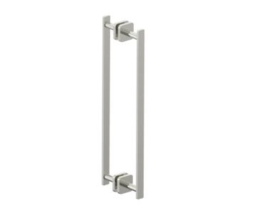 poignée double pour porte de douche 18 po MILAN 2547818 nickel poli