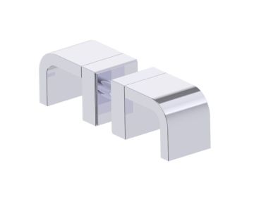 double poignée de porte de douche (Knob Only) COLOGNE 2557502 chrome poli