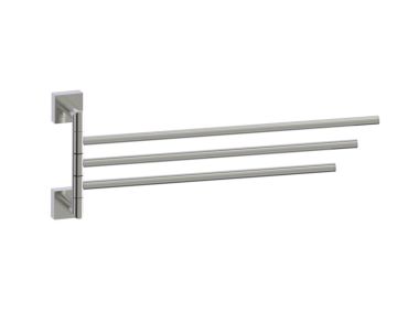 16 po porte-serviettes triple pivotant MADRID 262111 nickel brossé