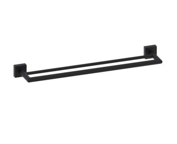 barre à serviette double 18 po MADRID 262182 noir mat