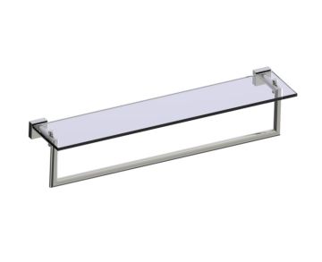 24 po tablette en verre avec barre à serviette MADRID 262678 nickel poli