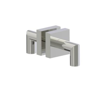 double poignée de porte de douche MADRID 2627502 nickel poli